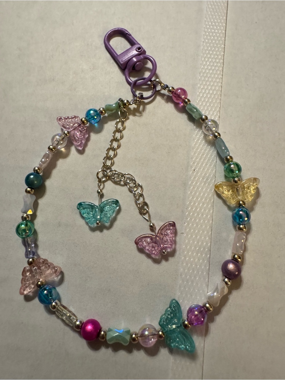 Beaded Phone Charm in Multicolor